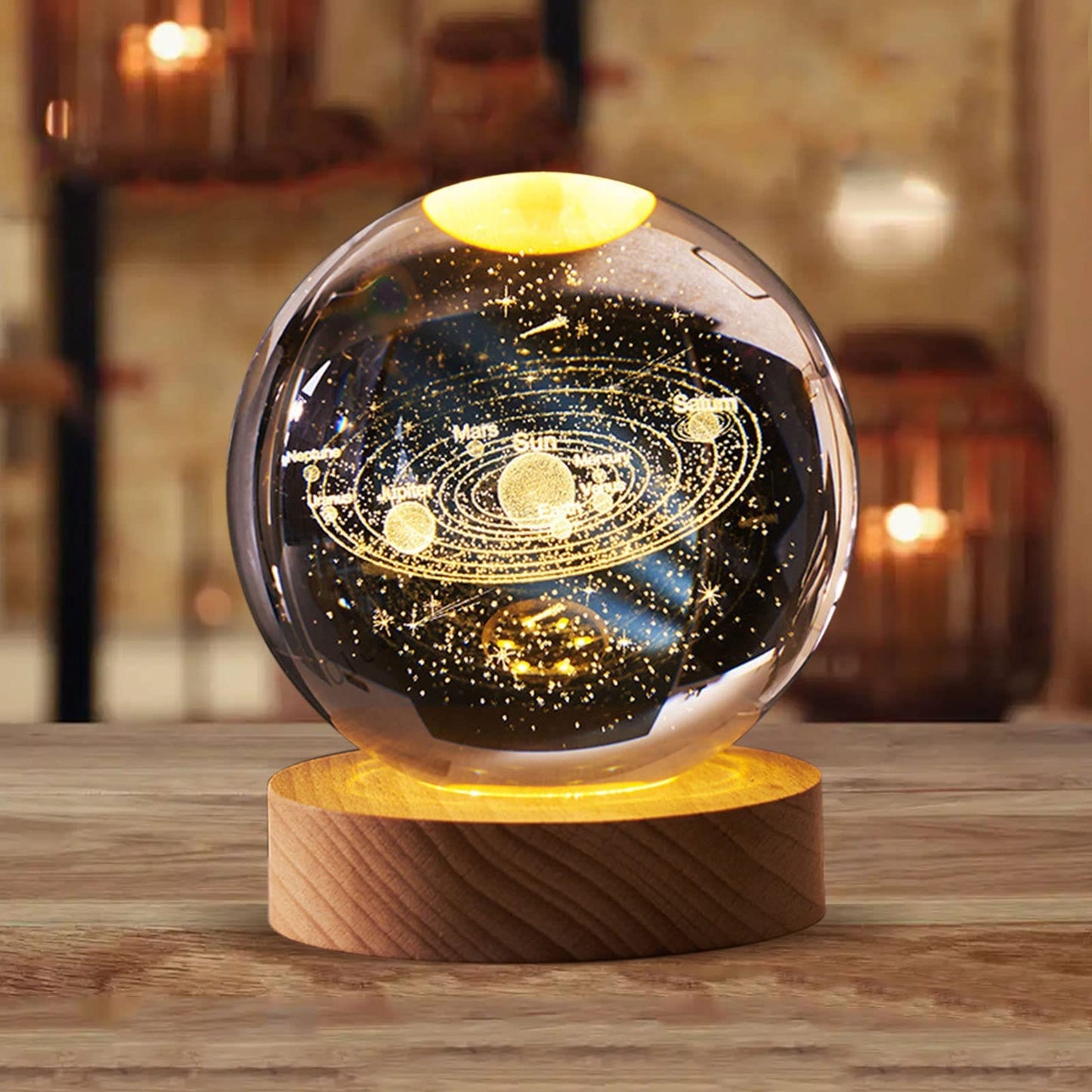 Lampara 3D Saturno, Sistema solar (11cm)