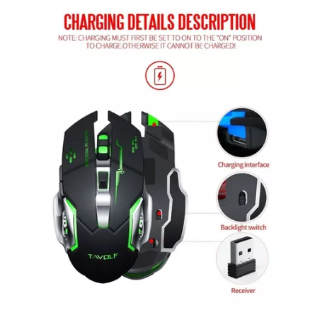 MOUSE INALAMBRICO- RECARGABLE G6