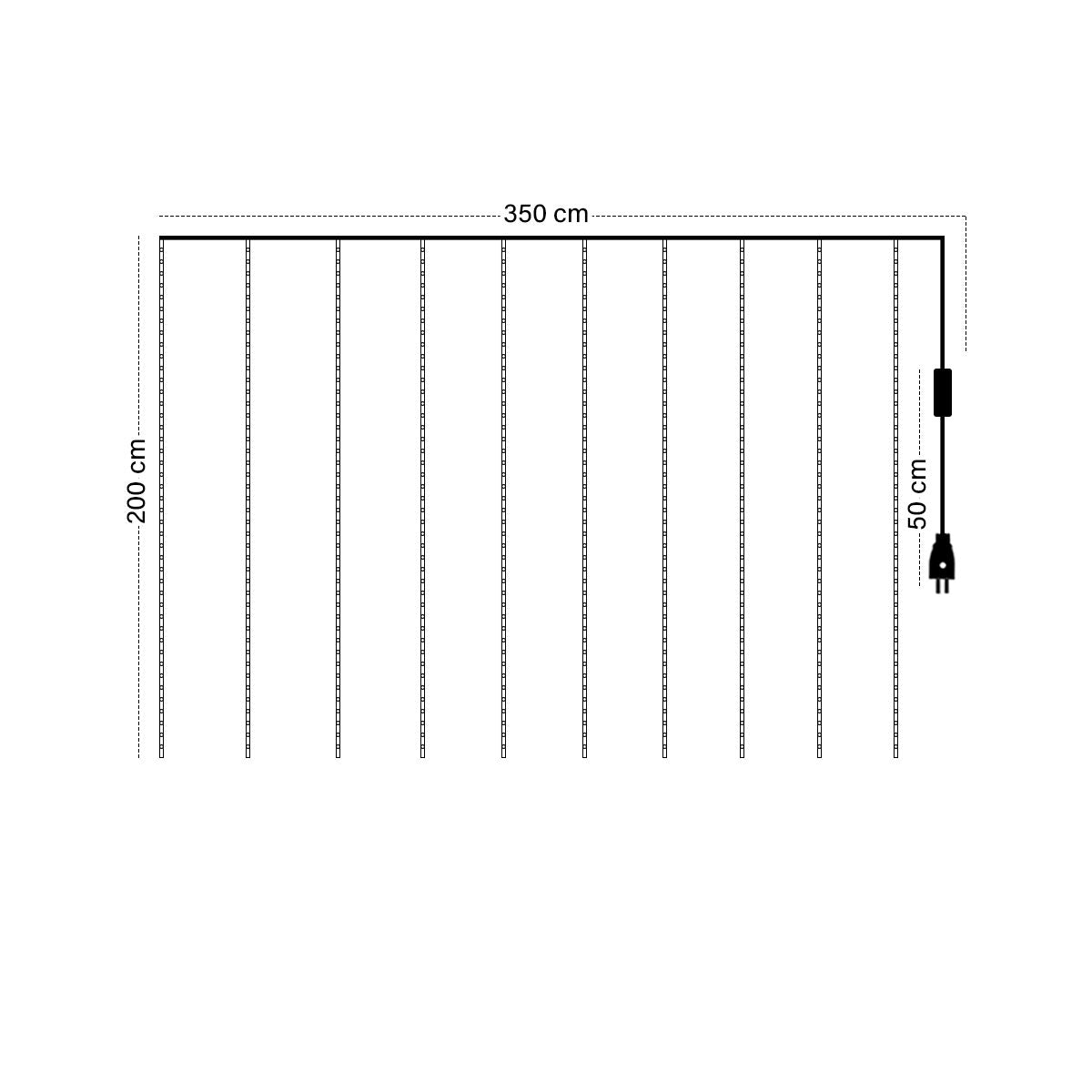 Cortina Luces LED Navidad 4x2M 1661