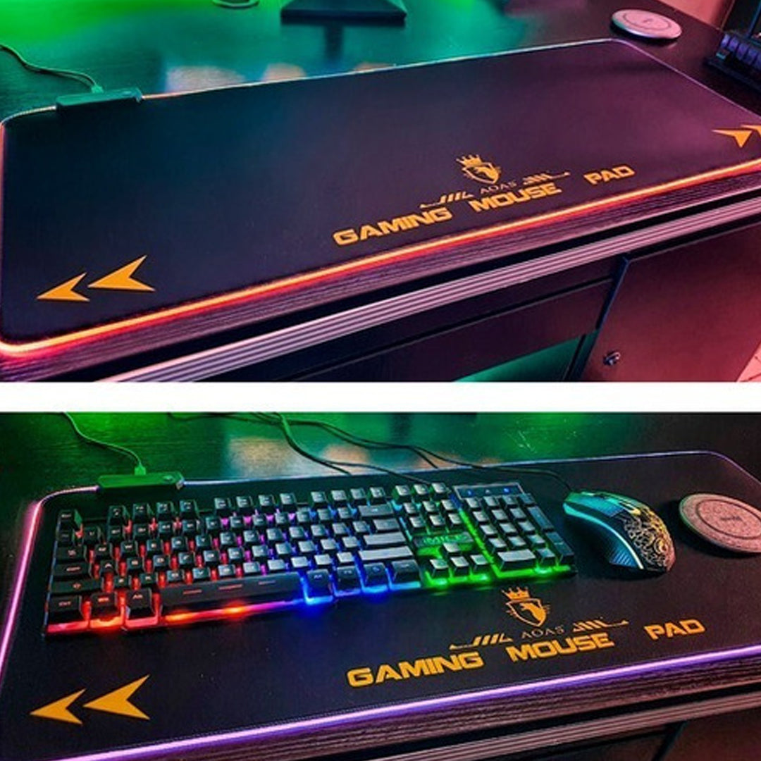 Mouse Pad Gamer RGB Tapete Microfibra