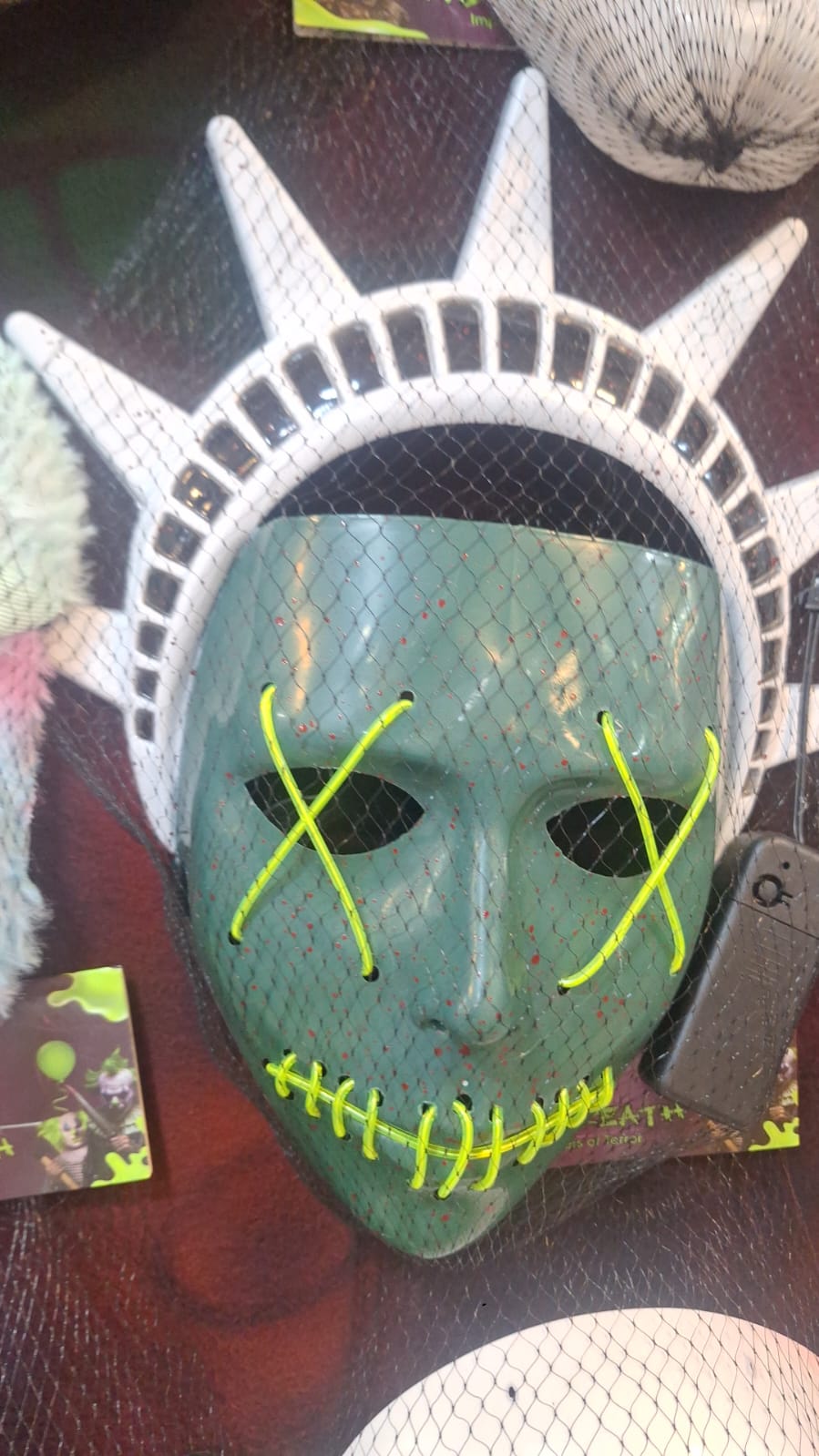 mascara de luz halloween