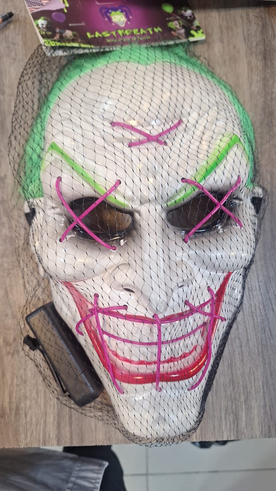 mascara de luz halloween