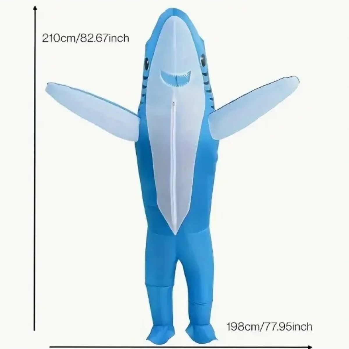 Disfraz Inflable Tiburón Azul