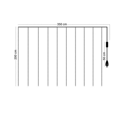 Cortina Luces LED Navidad 4x2M 1661