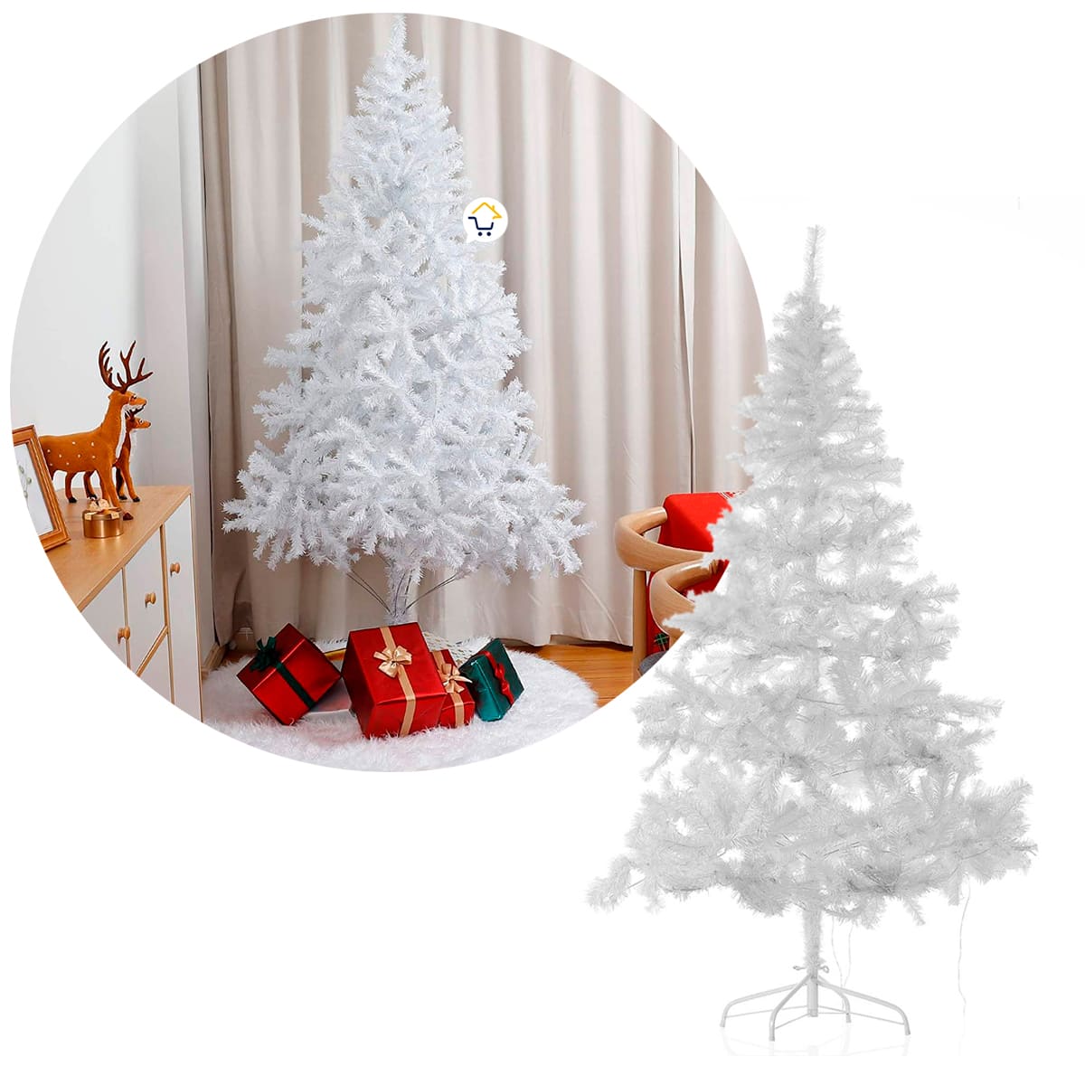 Árbol Navidad Blanco 1.80M 720 Ramas 209