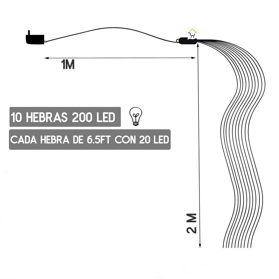 Luz Ramal Micro LED Navidad 15/YX